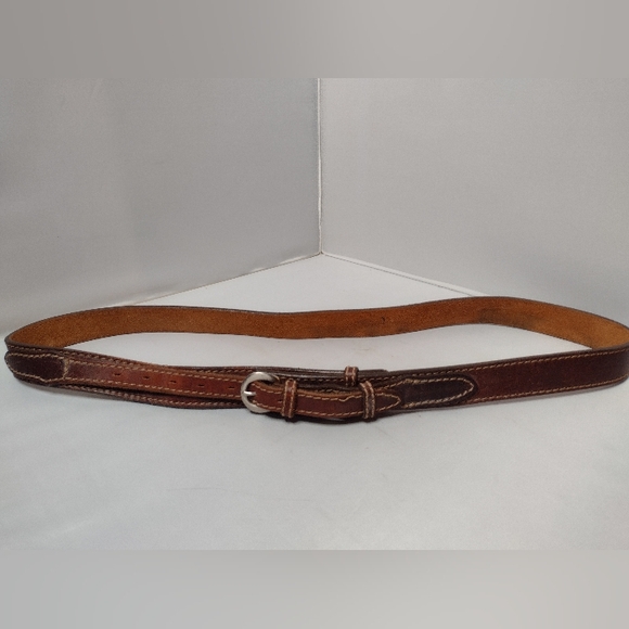 Duluth Trading Women's Leather Belt Size 48 Brown Western Unisex NN - Picture 1 of 8